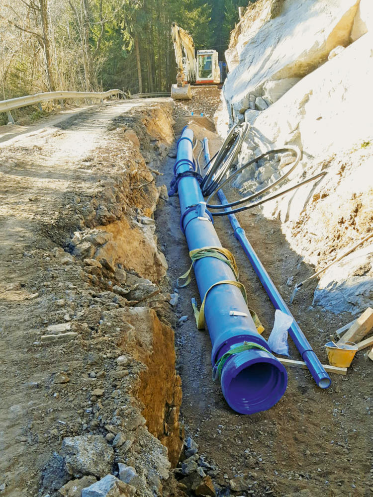 Wasserversorgungsleitung für die Gemeinden Jenesien und Sarntal